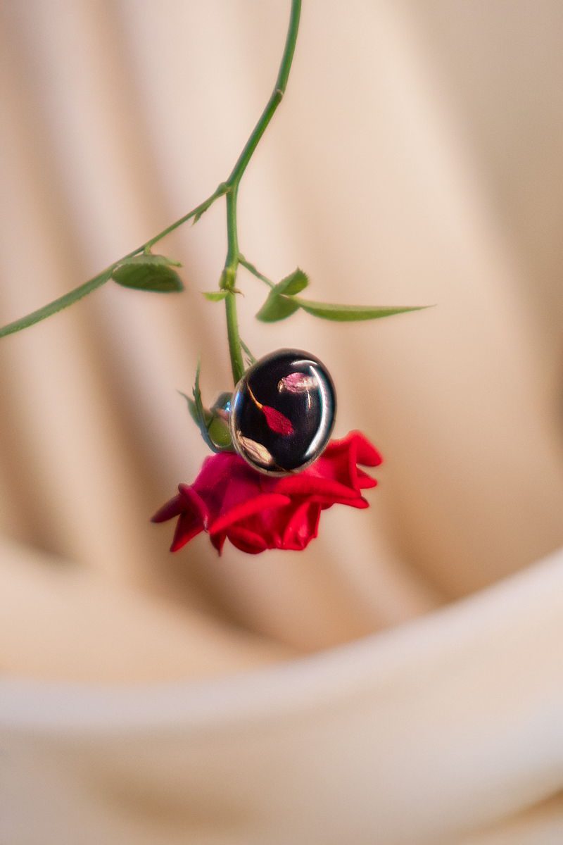 Anello Petali Girasole cuore