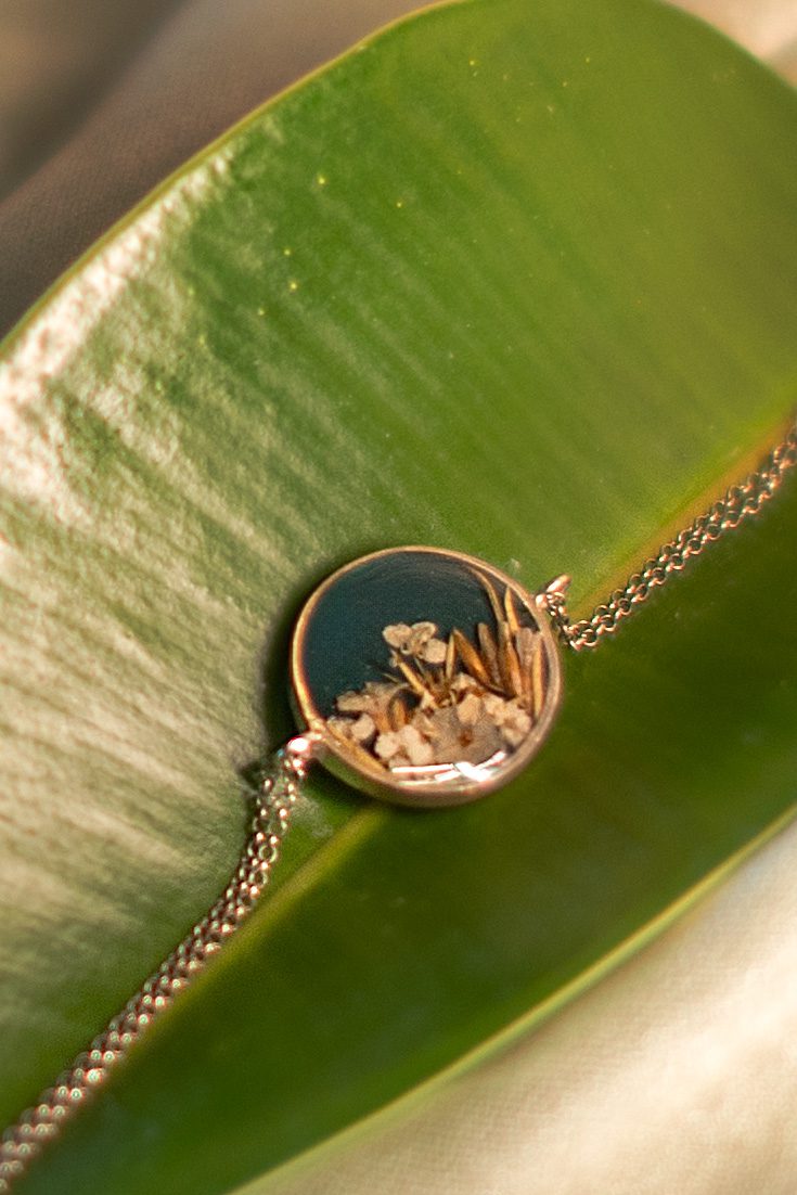 Bracciale Tela Fiorita Limonium | Fiorire Bottega Floreale
