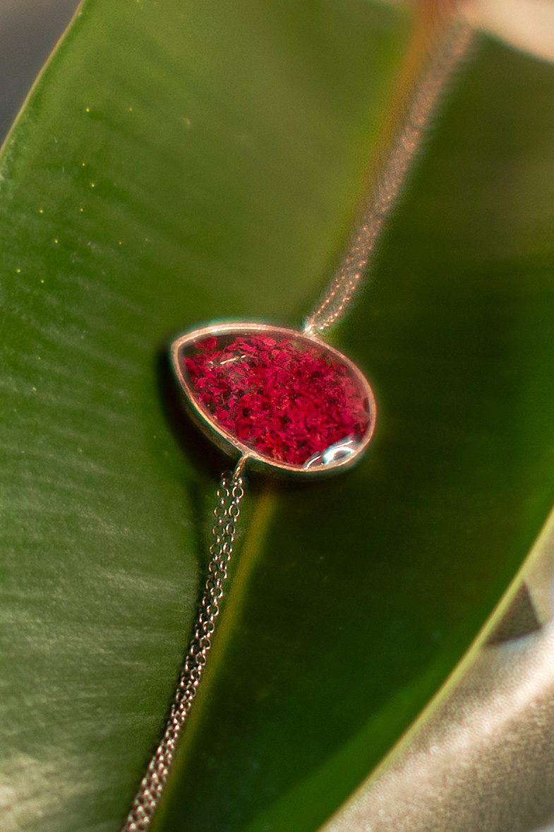 Bracciale bougainvillea argento goccia | Fiorire Bottega Floreale