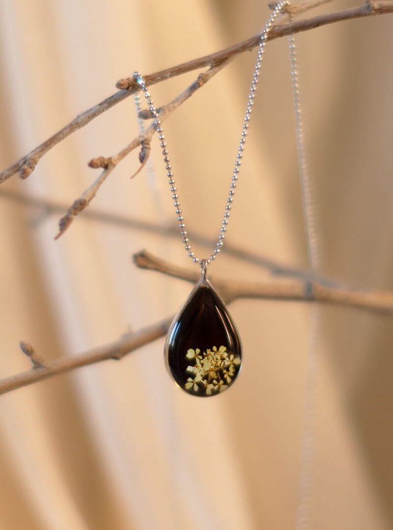 Collana Celosia argento | Fiorire Bottega Floreale